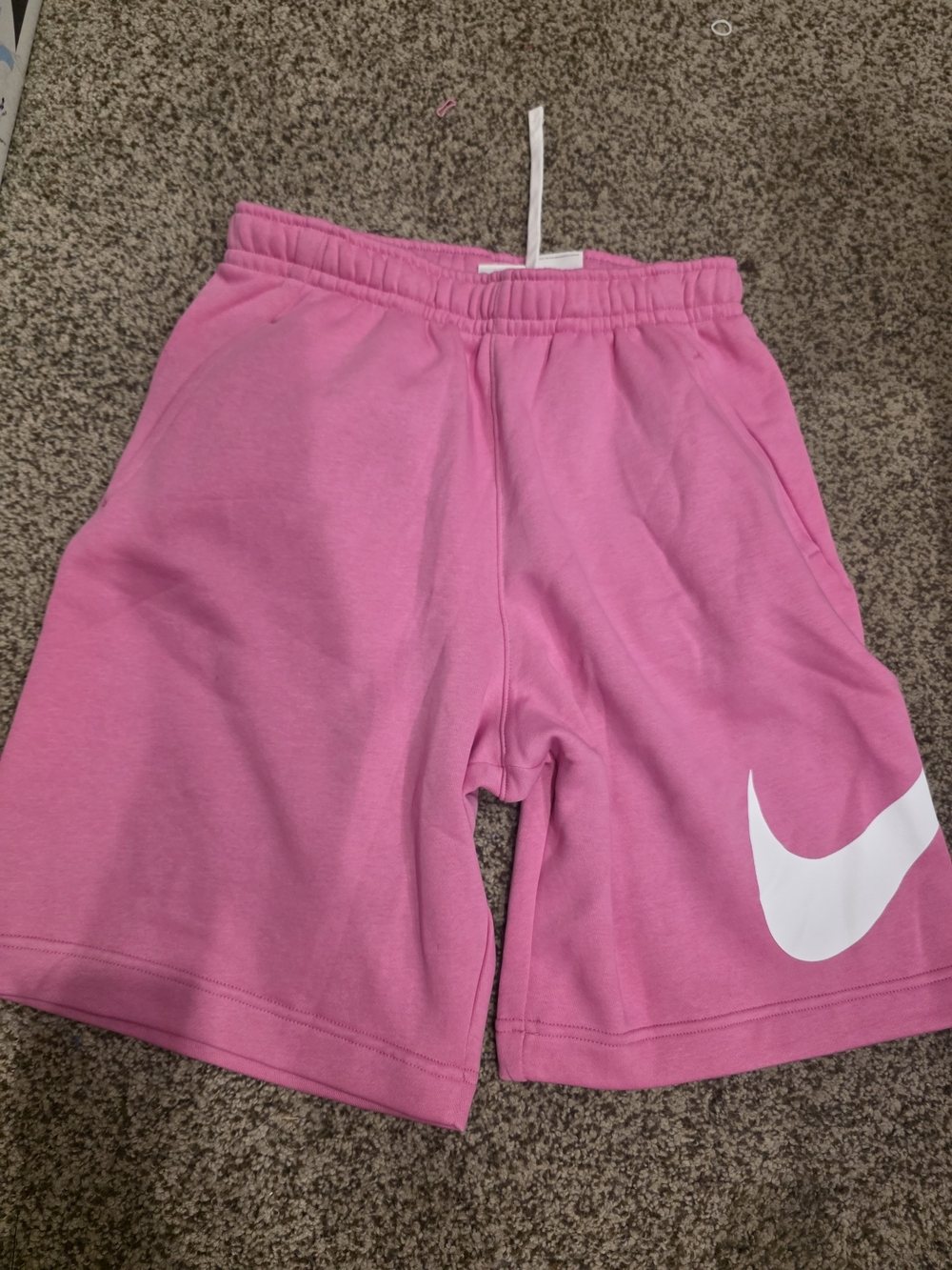 Nike Hot Pink Athletic Shorts with White Swoosh
